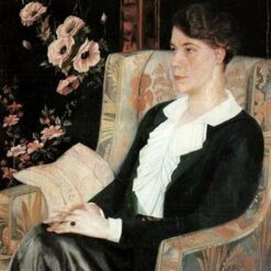Pavel Filonov – Portrait of Evdokiya Nikolaevna Glebova (1915) | Custom Realism Oil Painting Replica by DaFen Studio
