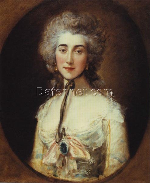 INSPIRED BY “Portrait of Grace Dalrymple Elliott” – Custom Rococo Oil Painting | DaFen Village Studio