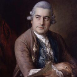 INSPIRED BY "Portrait of Johann Christian Bach" by Thomas Gainsborough – Custom Rococo Oil Painting | DaFen Village Studio
