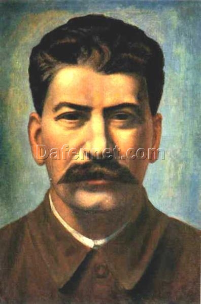 Portrait of Joseph Stalin by Pavel Filonov – 1936 Socialist Realism Oil Painting | Custom Oil Reproduction