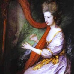 INSPIRED BY Thomas Gainsborough’s "Portrait of Louisa, Lady Clarges" – Custom Rococo Oil Painting for Luxurious Home Décor | DaFen Village Studio