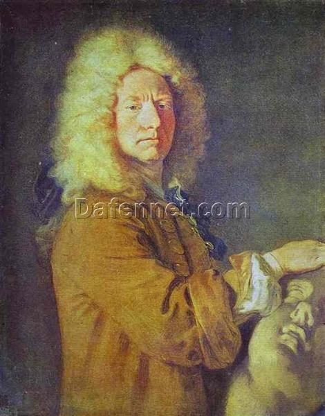 Portrait of M. Pater – Elegant Rococo Artist Portrait by Watteau | Custom Oil Painting from DaFen Village