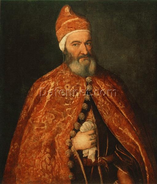 Portrait of Doge Marcantonio Trevisani – 1554 Oil Painting by Titian