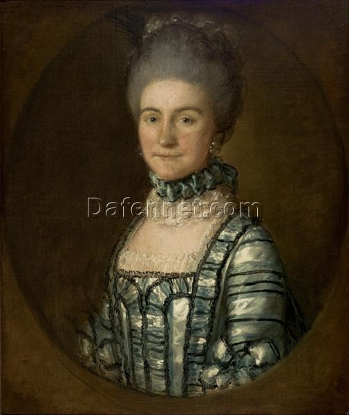 INSPIRED BY “Portrait of Mrs. John Bolton” by Thomas Gainsborough – Personalized Rococo Oil Portrait | DaFen Village Studio
