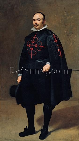 Velázquez’s Portrait of Pedro de Barberana y Aparregui – 1631 Baroque Spanish Aristocratic Portrait Oil Painting Replica