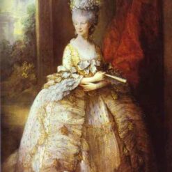 Portrait of Queen Charlotte (1781) by Thomas Gainsborough: Rococo Royal Portrait Oil Painting