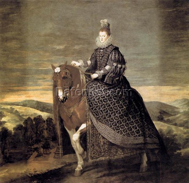 Queen Margaret of Austria – Baroque Portrait by Velázquez, Oil Painting Reproduction for Art Collectors
