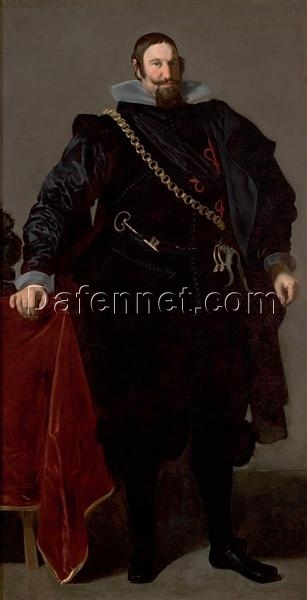 Buy Velázquez’s Portrait of the Count Duke of Olivares – 1624 Baroque Oil Painting on Canvas for Historical Art Collectors
