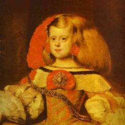 "Portrait of the Infanta Margarita by Diego Velázquez – Baroque Royal Oil Painting Replica on Canvas