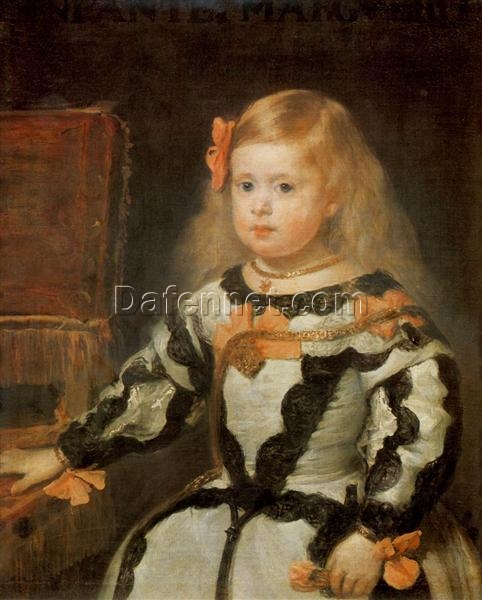 Infanta Maria Marguerita by Velazquez – Spanish Royal Portrait Reproduction (1654)
