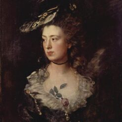 INSPIRED BY Thomas Gainsborough's "Portrait of Mary Gainsborough" – Custom Rococo Portrait Oil Painting | DaFen Village Studio