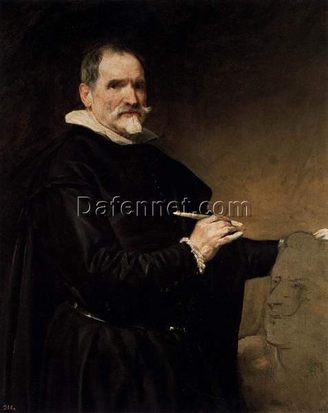 Portrait of the Sculptor, Juan Martínez Montañés – Velázquez Baroque Oil Painting Reproduction
