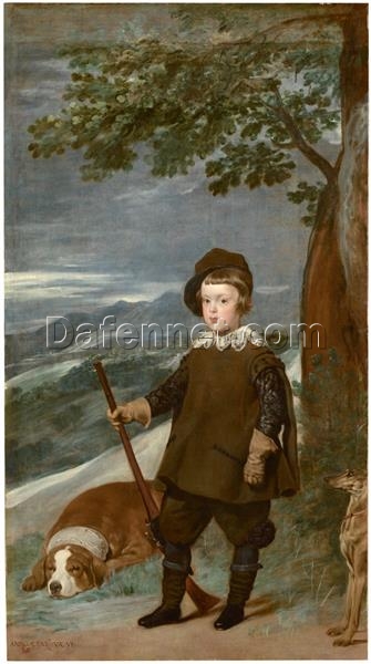 Prince Balthasar Carlos Dressed as a Hunter – Velázquez Baroque Oil Painting Reproduction