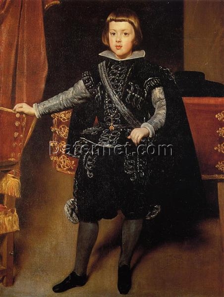 Prince Balthasar Carlos by Velazquez – 1639 Baroque Royal Portrait Oil Reproduction