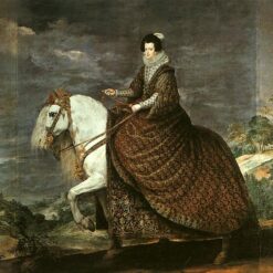 Baroque Portrait of Queen Isabel of Bourbon on Horseback – Velázquez Masterpiece Reproduction