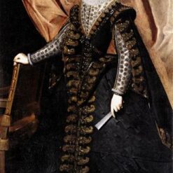 Velázquez’s Queen Isabel, Standing – 1631 Baroque Royal Portrait Oil Painting Replica