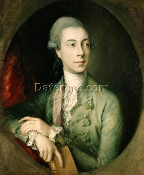 INSPIRED BY Gainsborough’s “Richard Paul Jordell” – Custom Rococo Oil Painting | DaFen Village Studio