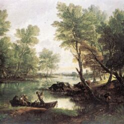 INSPIRED BY Gainsborough’s "River Landscape" – Personalized Rococo Oil Painting | DaFen Village Studio