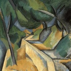 Custom Oil Painting – "Road near Estaque" by Georges Braque – Cubist Landscape Reproduction