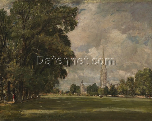 Salisbury Cathedral from Lower Marsh Close – John Constable 1820 Oil on Canvas Landscape