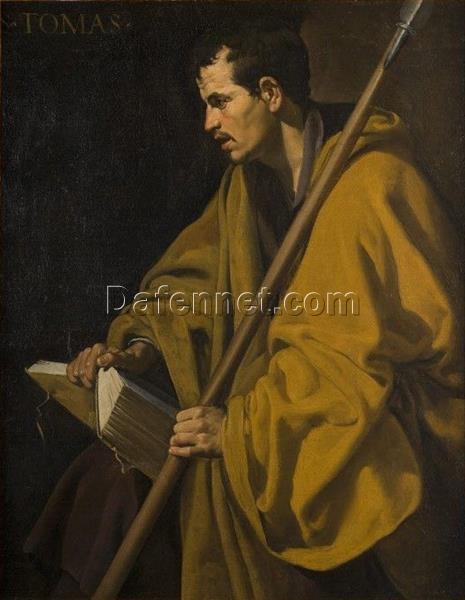 Saint Thomas by Diego Velázquez – 1618–1620 Baroque Religious Oil Painting Replica on Canvas