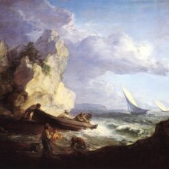 Thomas Gainsborough’s Seashore with Fishermen (1781-1782) – Rococo Coastal Landscape