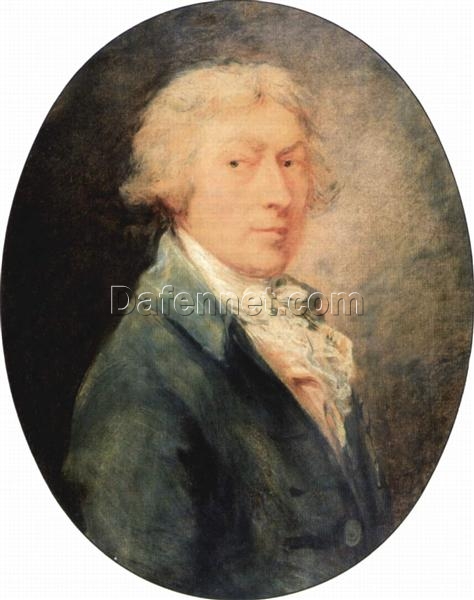 Thomas Gainsborough 1787 Self Portrait Reproduction – Premium Oil on Canvas – Rococo Artist Portrait – Dafen Village Hand-Painted Artwork