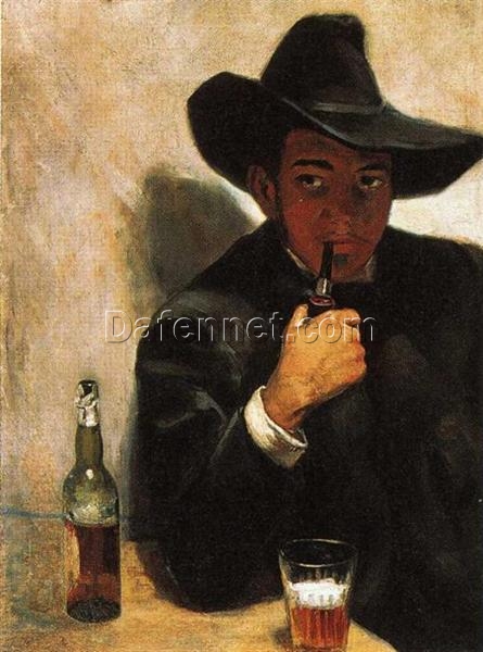 Mexican Master’s Self-Portrait – Rivera 1907 Artist Portrait Reproduction for Gallery Wall Decor