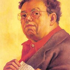 Custom Diego Rivera 'Self-Portrait Dedicated to Irene Rich' Social Realism Oil Painting – 1941 Self-Portrait