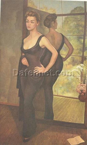 Diego Rivera ‘Portrait of Silvia Pinal’ Oil Painting Reproduction – Figurative Expressionism