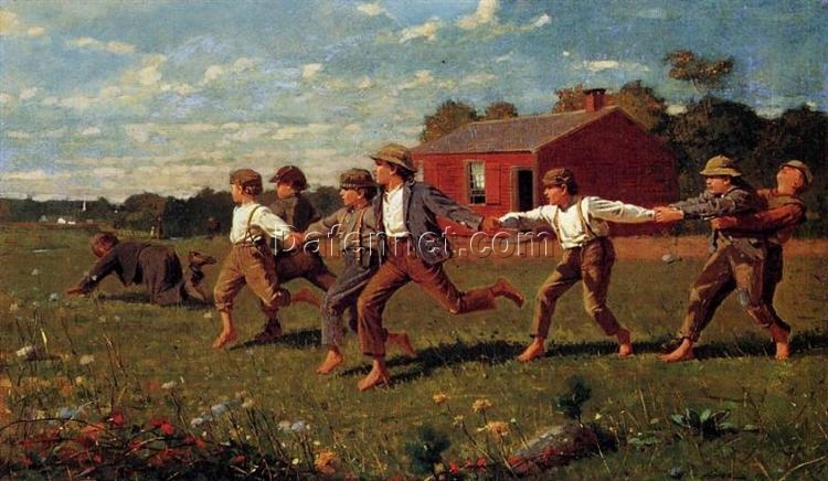 Buy Winslow Homer Realism Genre Painting: Snap the Whip (1872) Oil on Canvas