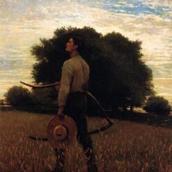 Winslow Homer Realism Genre Painting: Song of the Lark (In the Field) Oil on Canvas
