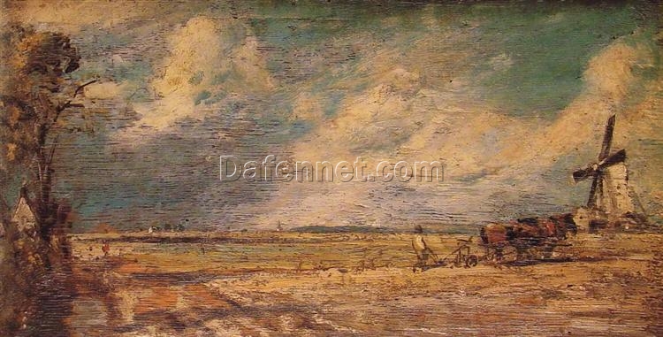 John Constable Spring Ploughing (1821) – English Landscape Painting in Oil, Romanticism