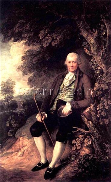 INSPIRED BY Thomas Gainsborough – Custom “Squire John Wilkinson” Rococo Portrait Oil Painting | DaFen Village Studio