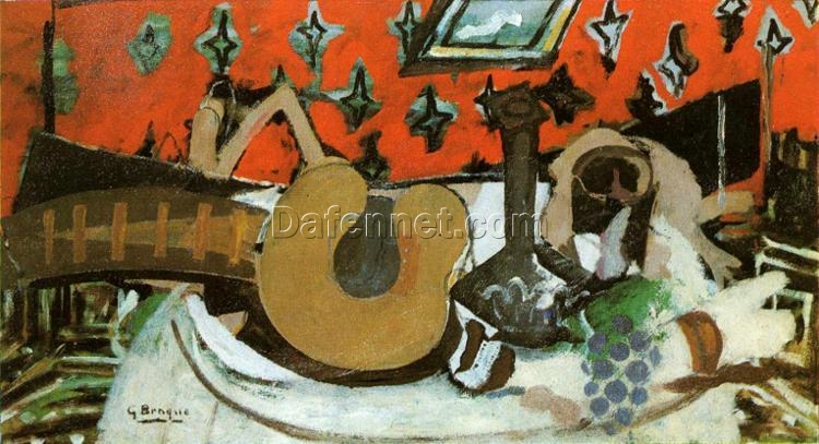 Georges Braque ‘Still Life Mandolin II’ 1939 – Abstract Cubist Still Life, Oil on Canvas