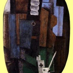 Still Life with a Guitar on a Table" by Georges Braque – Handmade Cubist Oil Painting Reproduction