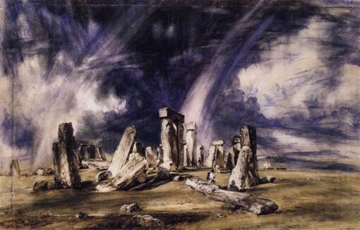 John Constable Stonehenge (1835) – Romanticism Landscape Watercolor Reproduction