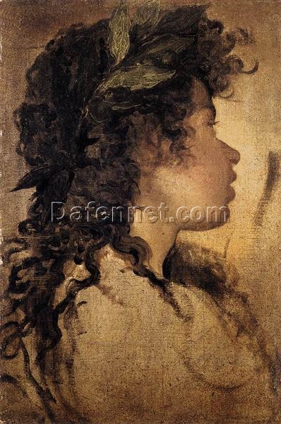 Velázquez’s Study for the Head of Apollo – 1630 Baroque Oil Sketch Reproduction for Classical Art Collectors