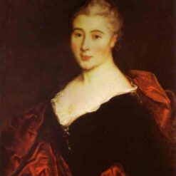 Portrait of Sylvia by Antoine Watteau – Jeanne Rose Guyonne Benozzi in Rococo Style | DaFen Custom Oil Painting