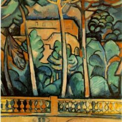 Terrace of Hotel 'Mistral' at Estaque (1907) – Georges Braque’s Post-Impressionist Landscape