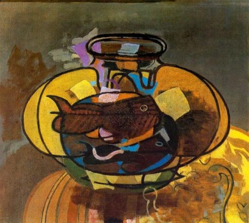Georges Braque ‘The Aquarium’ 1951 – Expressionist Still Life Oil Painting on Canvas