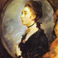 INSPIRED BY Gainsborough’s "The Artist’s Daughter Margaret" – Custom Rococo Oil Painting | DaFen Village Studio