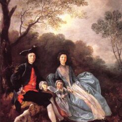 INSPIRED BY Thomas Gainsborough – Handcrafted Rococo Family Portrait of Artist, Wife, and Daughter | DaFen Village Studio