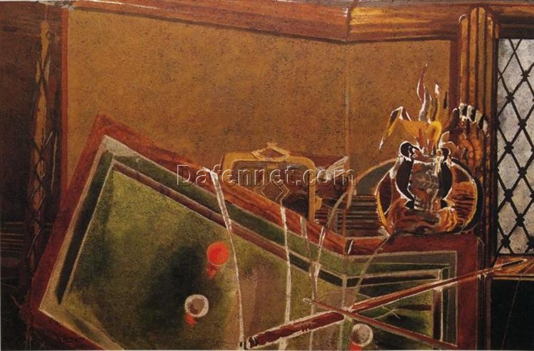 Expressionist Still Life – Georges Braque ‘The Billiard Table’ 1944, Hand-Painted Oil on Canvas