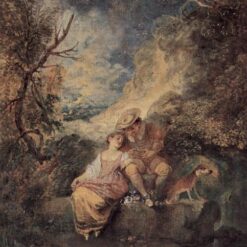 Buy The Bird Nester by Antoine Watteau – Rococo Oil Painting Reproduction (1710) | DaFen Village Studio