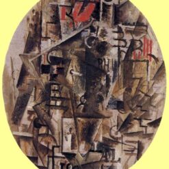 The Bottle of Rum" by Georges Braque – Analytical Cubism Still Life Reproduction