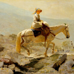 Winslow Homer Realism Genre Painting: The Bridal Path, White Mountains (1868) Oil on Canvas