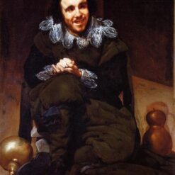 Velazquez The Buffoon Calabacillas – Baroque Portrait Oil Painting Reproduction (1639)