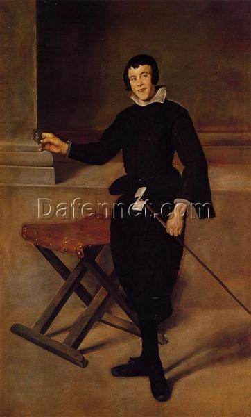 Buy Velázquez’s The Buffoon Juan de Calabazas – 1628 Baroque Portrait Oil Painting for Historical Art Collectors
