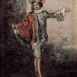 The Casual Lover – Antoine Watteau Portrait Art Reproduction in Rococo Style | DaFen Village Studio